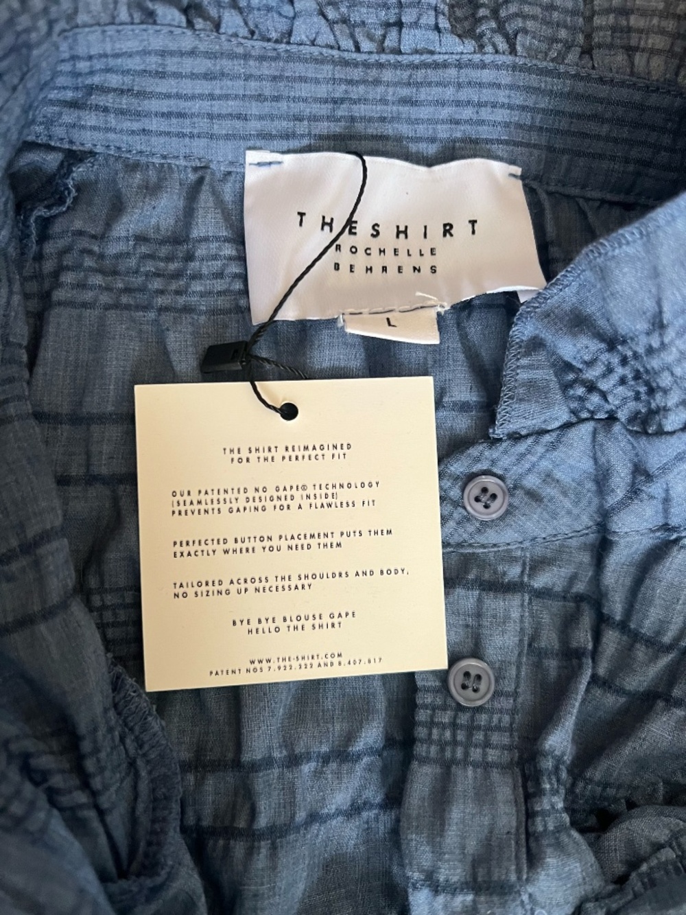 The Shirt by Rochelle Behrens blue top/dress size L - Picture 3 of 4